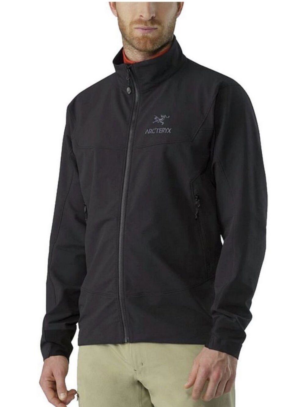 Arcteryx Gamma LT Mens Medium Soft Shell Lightweight Insulated Full Zip Black